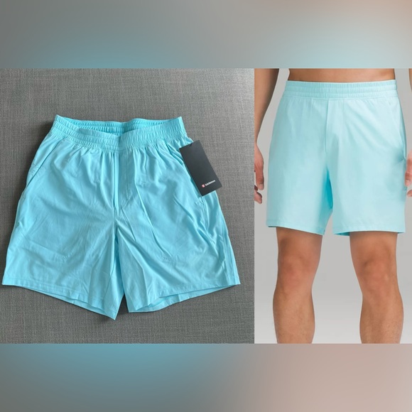 Lululemon Pace Breaker Lined Short 7" Cyan Blue - Picture 1 of 7